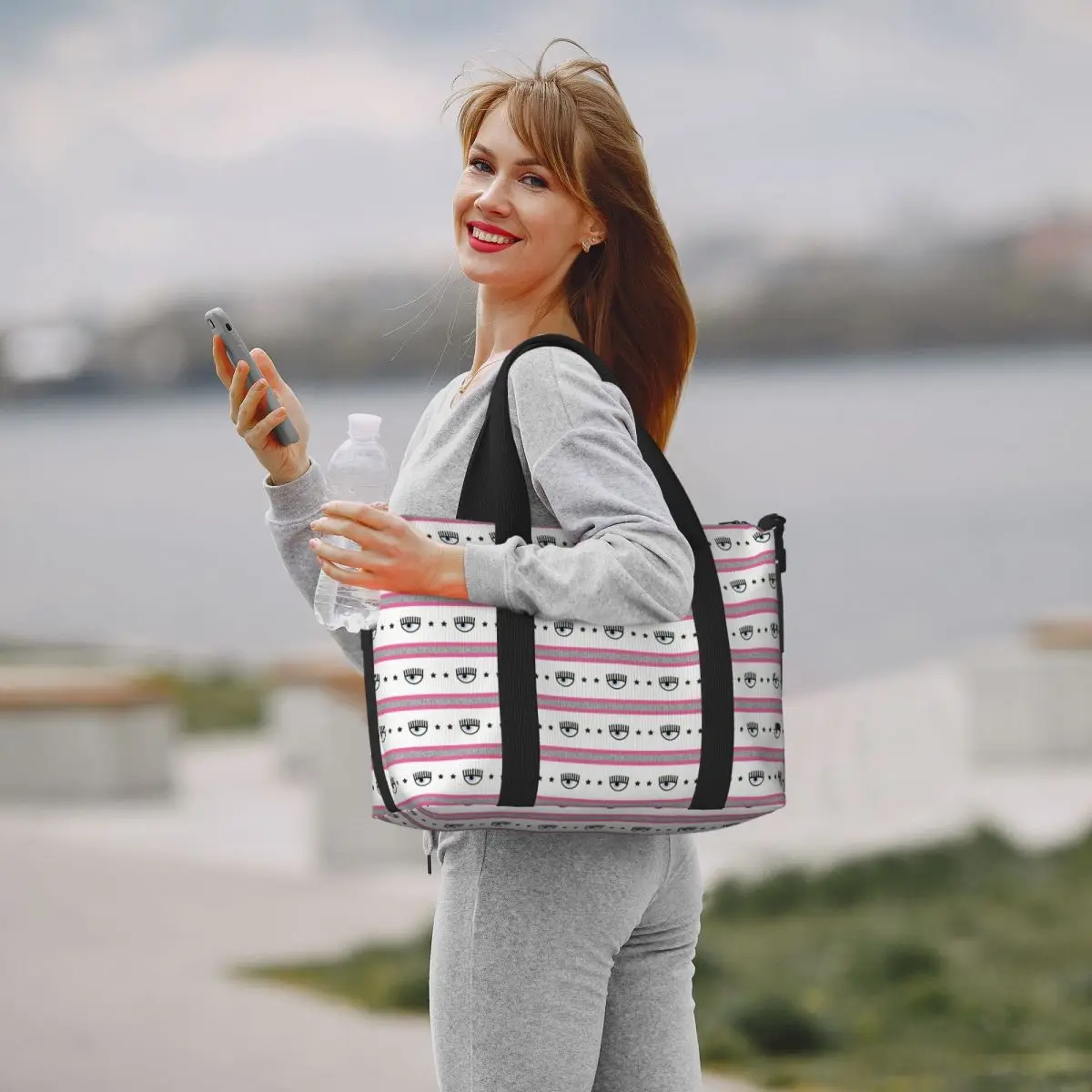 Fashion Hot Eyes F-FerragniS C-ChiaraS Beach Tote Bag Women Extra Large Gym Carry On Travel Shopping Bags