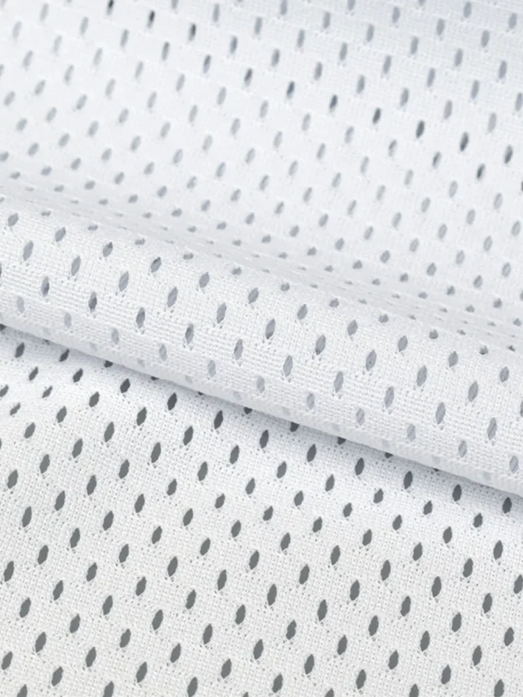 75D Mesh Fabric By The Meter for T-shirt Coat Pants Sport Clothes Lining Diy Sewing Needlework Cloth Breathable Soft Plain White