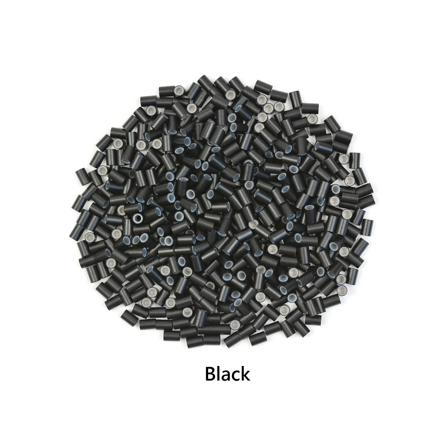 1000개 4.0*2.8*6.0mm 구리 튜브/링크 드레드락 비즈 헤어 액세서리 헤어 링 헤어 익스텐션용 실리콘 안감