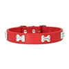 Bone Leather Durable Pet Dog Collars Puppy Pug Collars for Small Large Dog Chihuahua Cat Accessories Pet Collar for Small Dogs 3