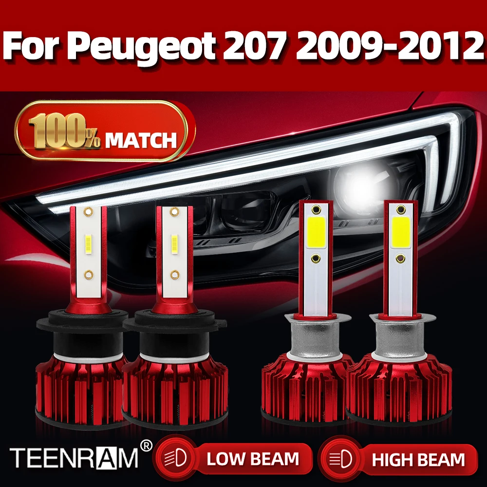 

H1 H7 Canbus LED Car Headlight Bulb 3570 CSP Chip Car Light 12V 6000K White High Low Beam For Peugeot 207 2009 2010 2011 2012