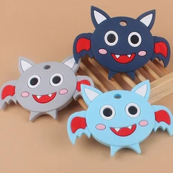Anneau de dentition en Silicone pour bébé, dessin animé Bat Food Grad, pendentif sucette chaîne collier DIY, accessoires pour nourrissons, jouets, cadeaux, 1 pièce 
