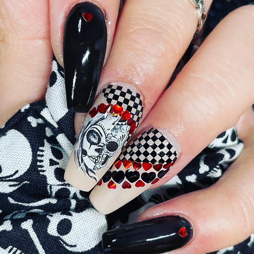 5D Skull Nail Design 2022 Sliders Sticker Nail Art Skull Bone Spider  Centipede Decor DIY Manicure Decals Accessories 12Pcs/Set| | - AliExpress