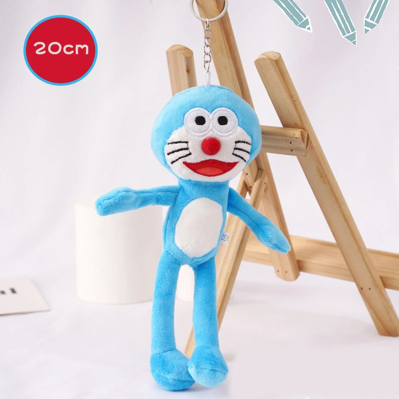

20cm Cute Plush Blue Cat Toy Stuffed Cartoon Animation Animal Cat Doll Toys Keychain Backpack Bag Pendant Plush Gifts