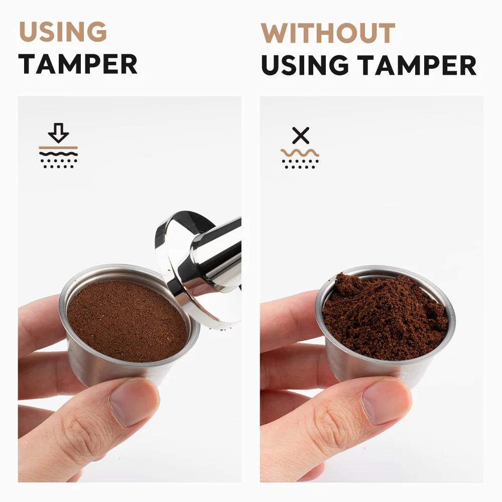 42.5mm Stainless Steel Espresso Coffee Tamper Powder Hammer Pressing For Dolce Gusto Capsule Pods Coffee Tool Accessories