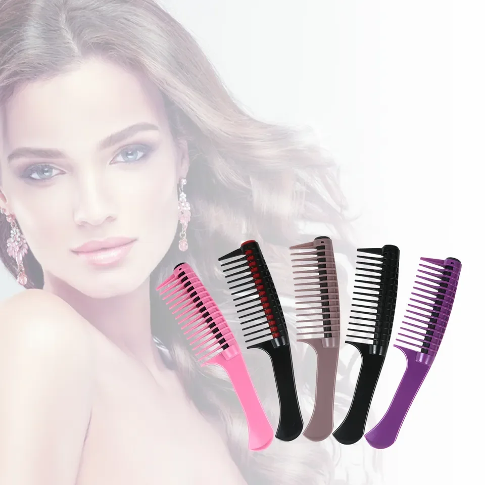 The New Hair Brush Tool Anti-hair Loss Roller Comb Hair Curling Brush Comb Hairbrush Hairdressing Comb Pro Salon Barber Styling 3