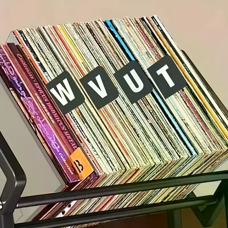 26개 A-Z 알파벳 CD/DVD/비닐 레코드 보관 디바이더 파일 정리 분리대 가정 및 사무실 공간 절약