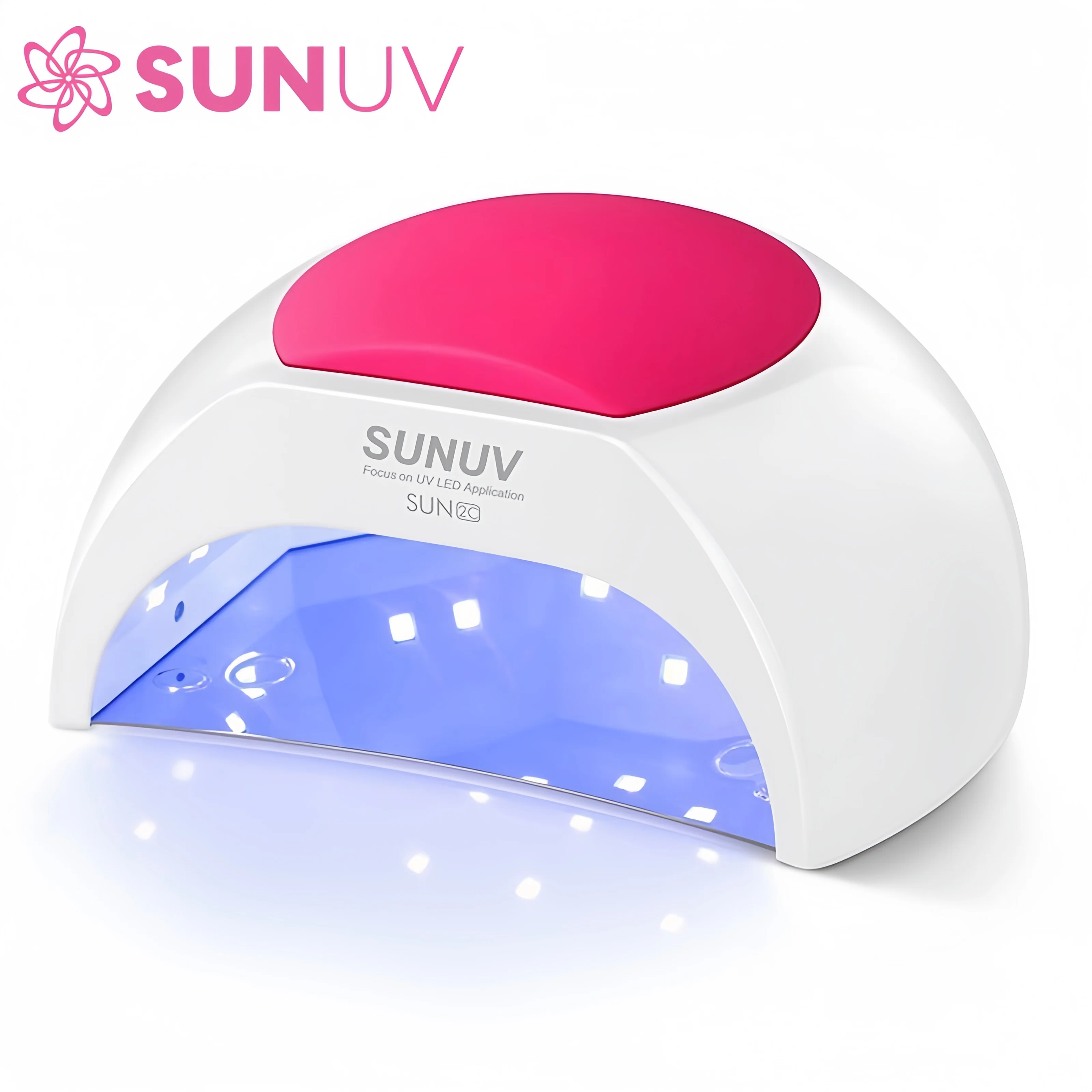 Nail Dryer SUNUV SUN2C 48W UV Lamp for UVLED Gel Dryer Infrared Sensor with Rose Silicone Pad Salon Use