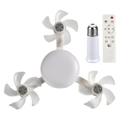 Smart Ceiling Fan Light - Silent, High - Wind Power, Easy - Clean, E27 Screw - 110 - 240V (3 Fan extend)
