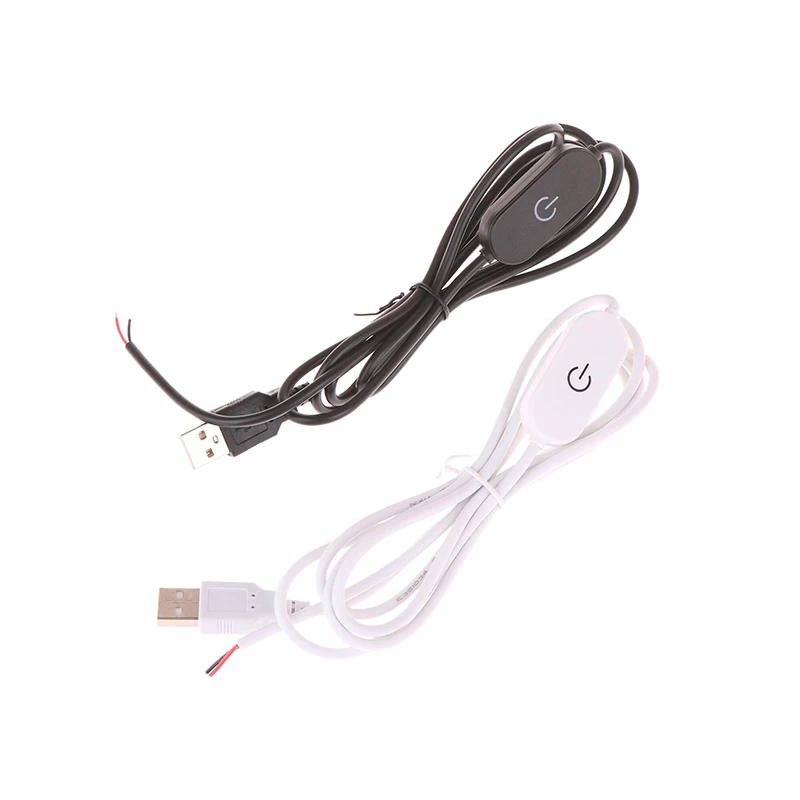 터치 디밍 스위치 케이블, 1.5M USB 2.0A to 2 와이어 출력, 5 100% 조광기 컨트롤러, 2A 5V