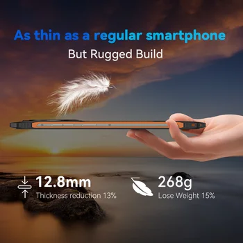 Cubot KingKong ES Ultra-thin Rugged Android Smartphone, 16GB RAM(6GB+10GB), 128GB ROM, 6.56 3