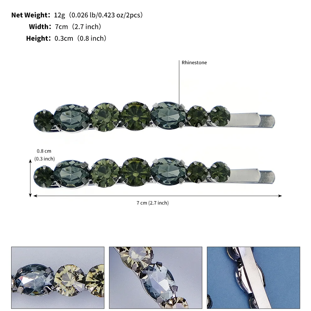 Crystal Jewelry Hair Clips ins Advanced Sense Of Rhinestone A Word Clip Fashion Simple Diamond Hair Accessories For Women hair accessories