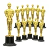 12 Pack Plastic Gold Award Trophies for Party Decorations, Party Favors, Movie Night Party Favor, School Award 1