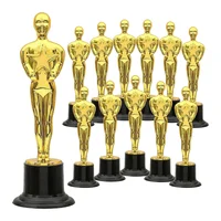 12 Pack Plastic Gold Award Trophies for Party Decorations, Party Favors, Movie Night Party Favor, School Award 1