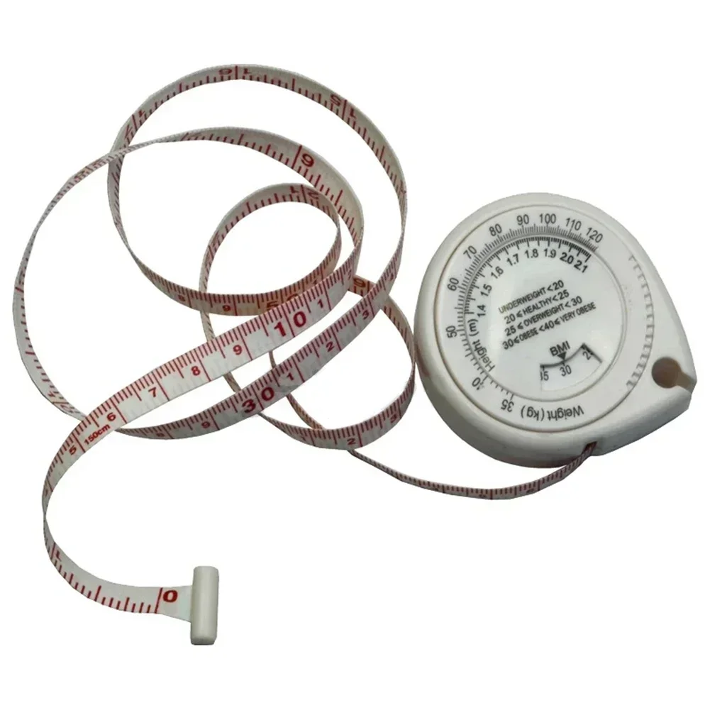 Tape Measure Measuring Ruler 1.5m BMI Body Fat Tester Retractable Waist Measuring