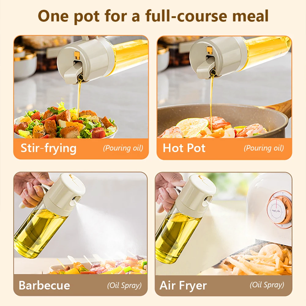 550ML Oil Sprayer Bottle BBQ Cooking 2 in 1 Oil Dispenser Olive Pourers Sprayer Kitchen Baking Mister Vinegar Bottle oil spray dispenser oil spray bottle oil dispenser oil sprayer spray bottle