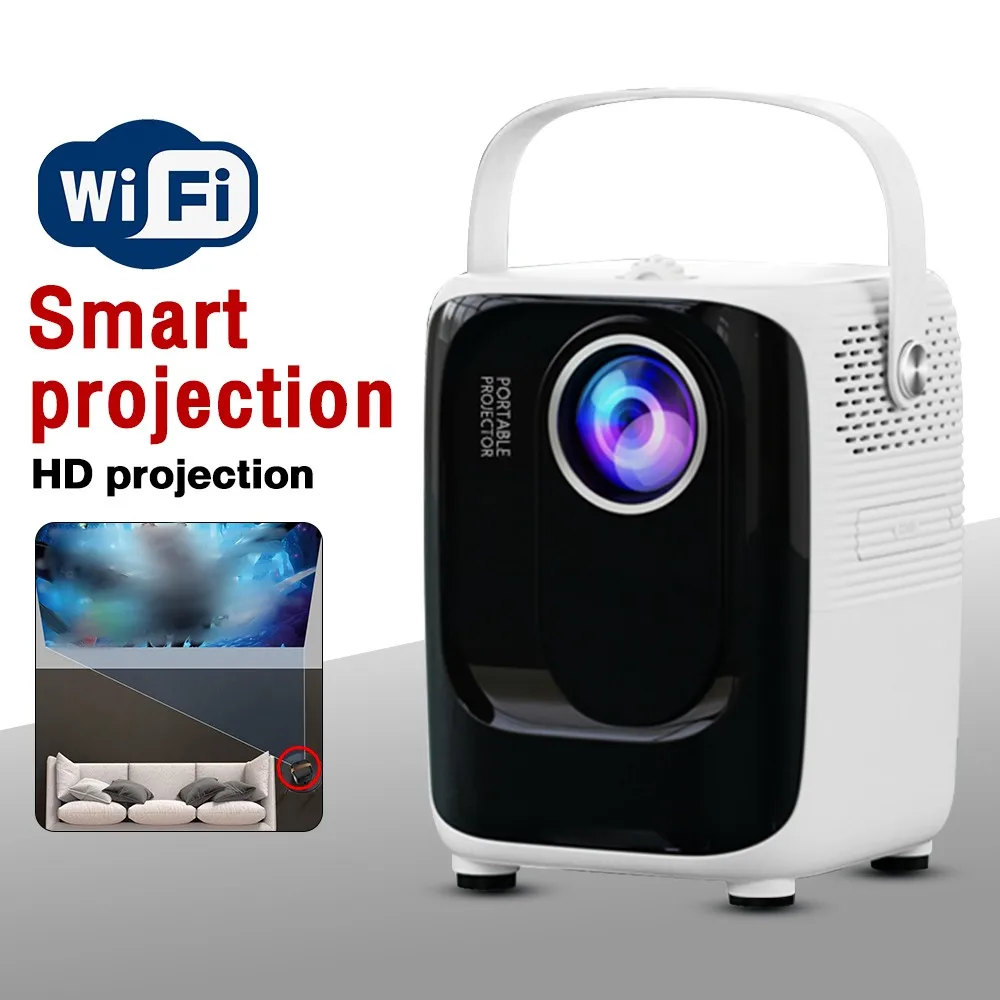 

Original S10 Mini Projector 4K Home Theater Bluetooth-Compatible Android Smart TV DLP Office Micro Portable Data Show With Wifi