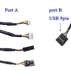 Desktop USB Blue tooth 5.0 cable usb 9pin to PH2.0mm ZH1.5mm 2.54pitch 4pin signal connection cable