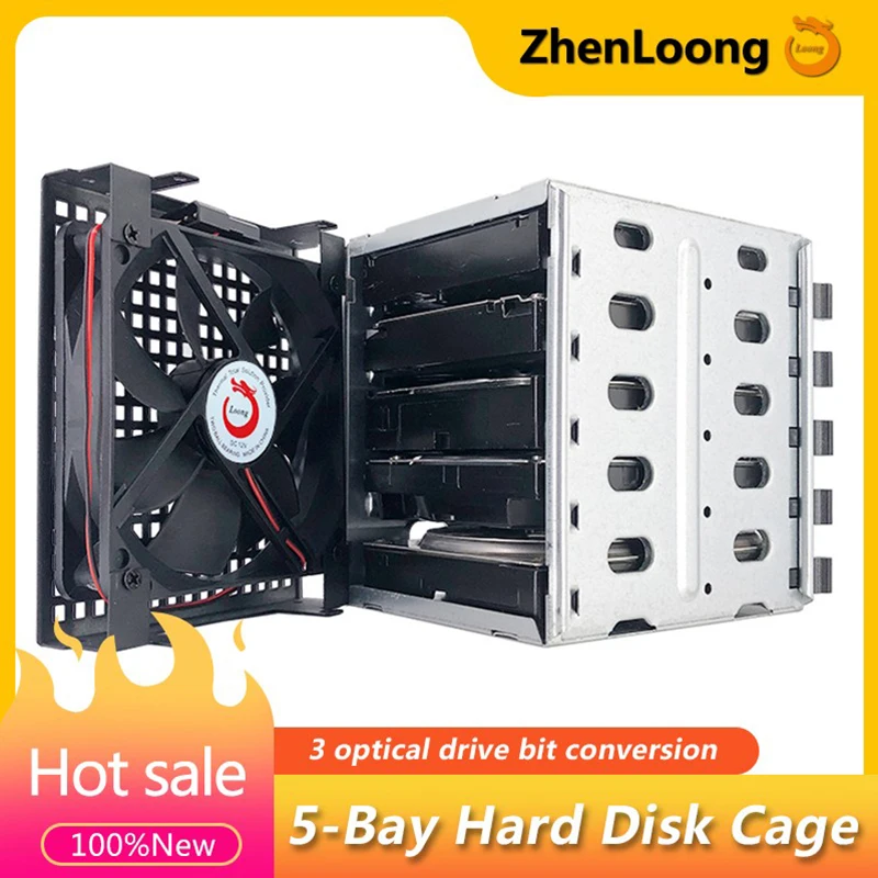 Zhenloong-caddy Suporte Adaptador Sata Sas Tray Rack de Disco Rígido Gabinete Chassis Óptica Gaiola Extensão Unidade Hdd 525 a 35