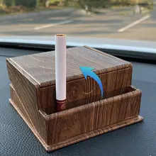 

Automatic Cigarette Case Wood Grain Cigarette Smoker Decorative Supplies Modified Car Home Dual-use 20 Cigarette Accessories