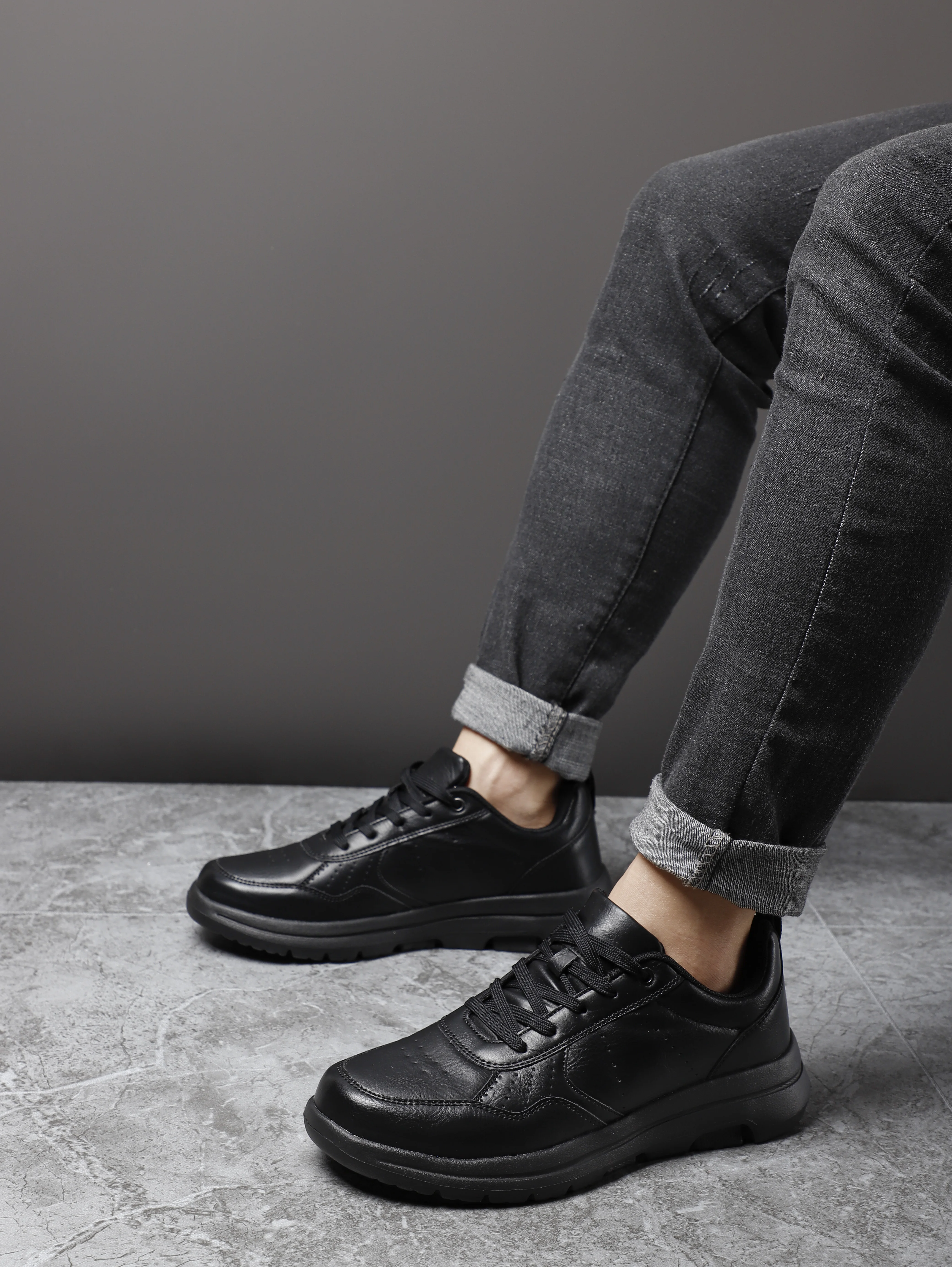 Männer Schuhe Ganzjährig Sport Schuhe Männer Casual Schuhe Lace Up Weiß Schwarz Turnschuhe Outdoor Wanderschuhe Für Mann – Detail 8