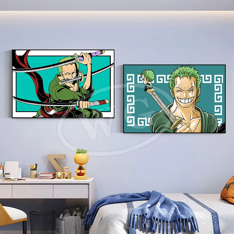 One Piece Poster One Piece Roronoa Zoro Anime 03 Poster Sur Toile D233coration Murale Cadre One Piece