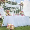 6/8ft 10ft Pink Table Skirt Wedding Party Tutu Tulle Tableware Cloth Baby Shower Gender Reveal Unicorn Birthday Party Home Decor 2
