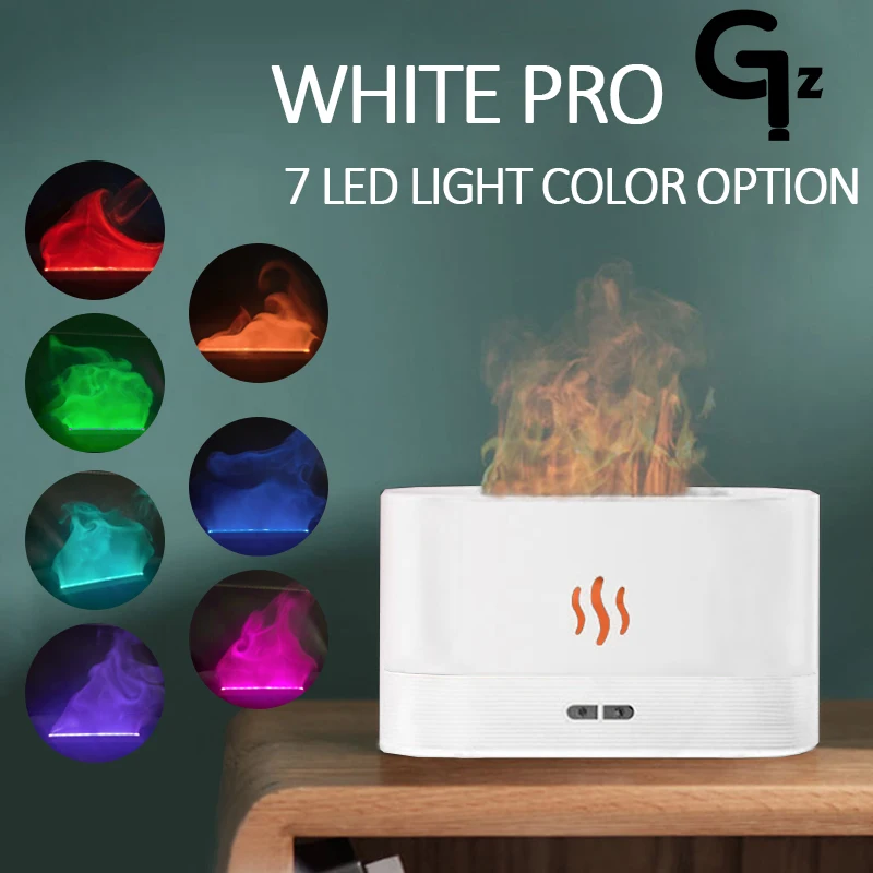 

GeZhou Aroma Diffuser Air Humidifier Ultrasonic Cool Mist Maker Fogger Led Essential Oil Flame Lamp Difusor