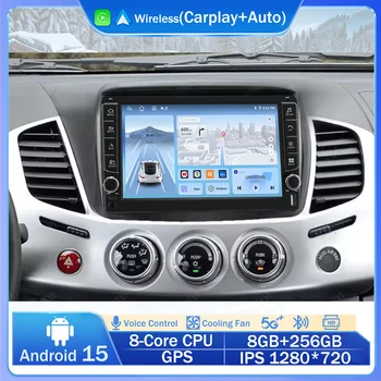 Para Mitsubishi Pajero Sport 2 2008 - 2016 L200 4 Android 15 Carplay coche Auto Radio reproductor Multimidia navegación GPS Carplay 1