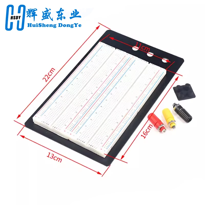 ZY-204 Breadboard 1660pts Protoboard 4 Bus Test Circuit Board Connection Point 1660 Bread Board