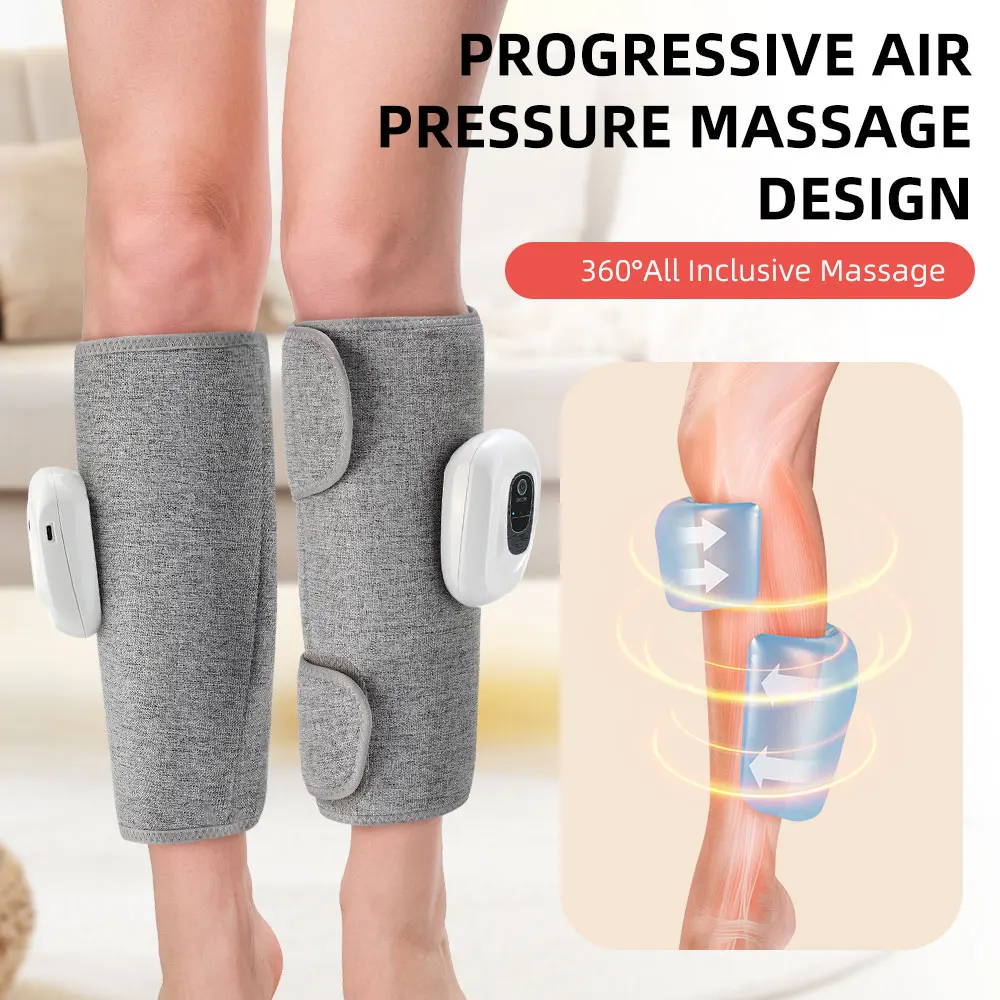 Electric Airbag Calf Massager 3 Modes 360° All Round Heated Massage Device Promote Blood Circulation Foot Leg Fatigue Relieve