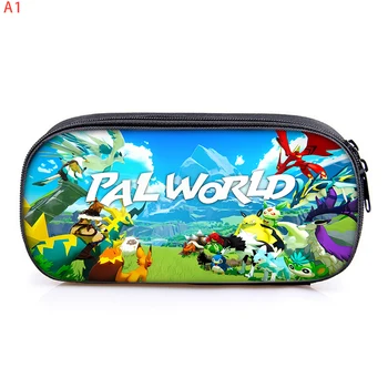 Palworlded Pencil Bag Pen Case Pencil Case Stationery Storage Bag Polyester Single Layer Cartoon Anime