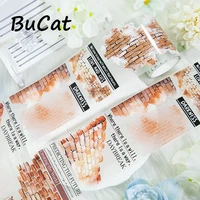 2m/Roll Special Oil Transparent PET Tape Vintage Red Brick Decorative Masking Tape For Card Making Sticker Scrapbooking Journal 1
