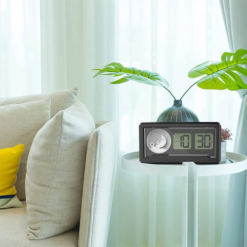Digital Flip Clock, Alarm Clock with Night Light, Snooze, 12/24H, Easy to Set, Desk Clock Battery Operated for Bedroom, Office 5