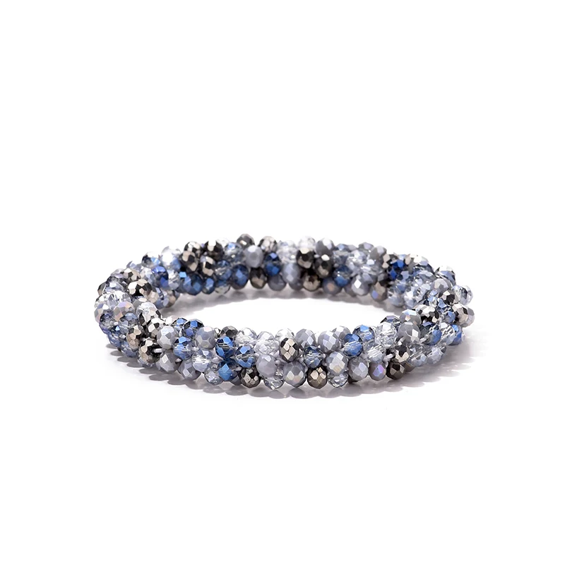 Bohemian Crystal Beaded Stretch Bracelet for Women - Vintage Boho Party Jewelry