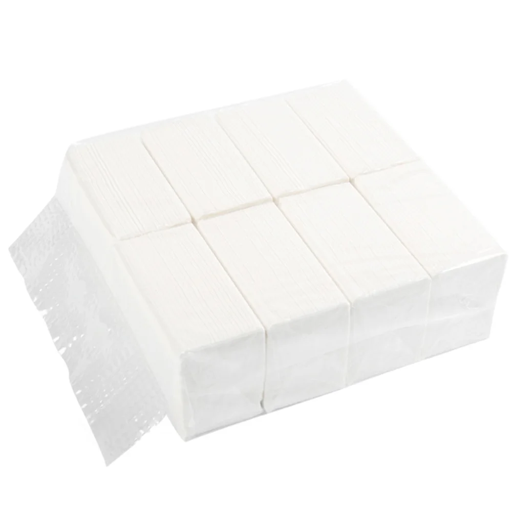 8 Packs Natural Bamboo Pulp Tissue Healthy Wettable Towel Paper Napkin Extraction Type Papers for Home Kitchen (White)