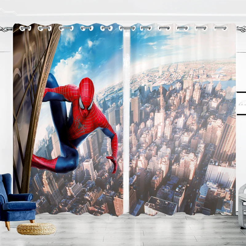 Stampa 3D Spiderman tende oscuranti per soggiorno Disney Avengers tende per  finestre per camera da letto tenda personalizzata muslimah - AliExpress