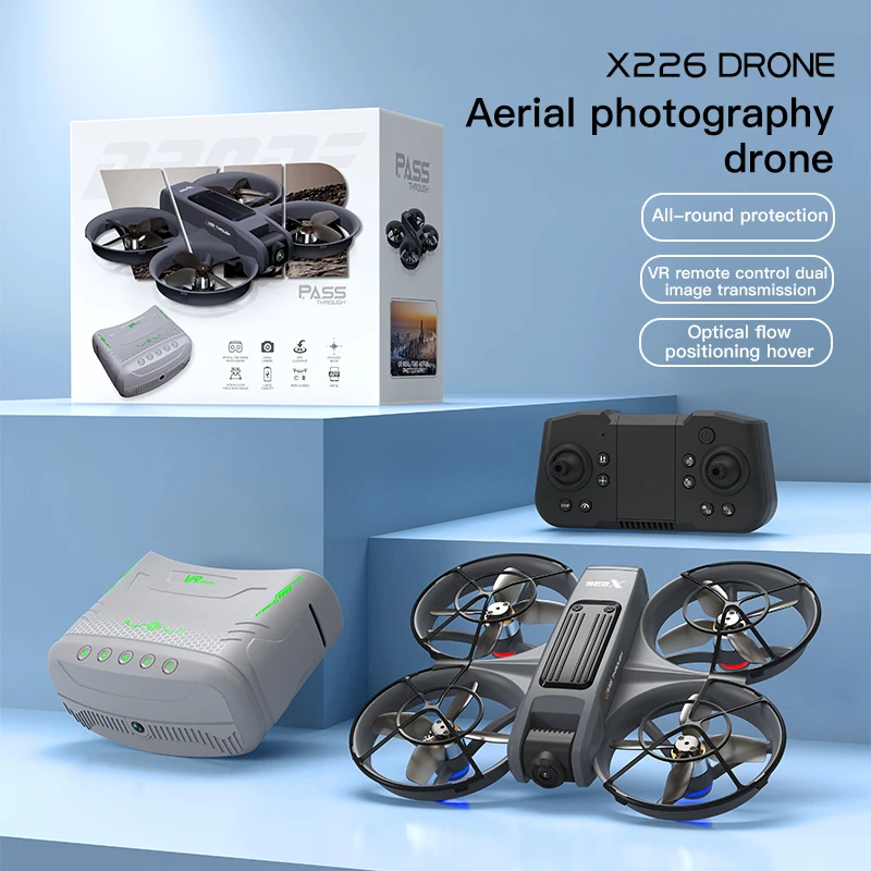 Drone VR X226 8K HD double caméra évitement obstacles GPS