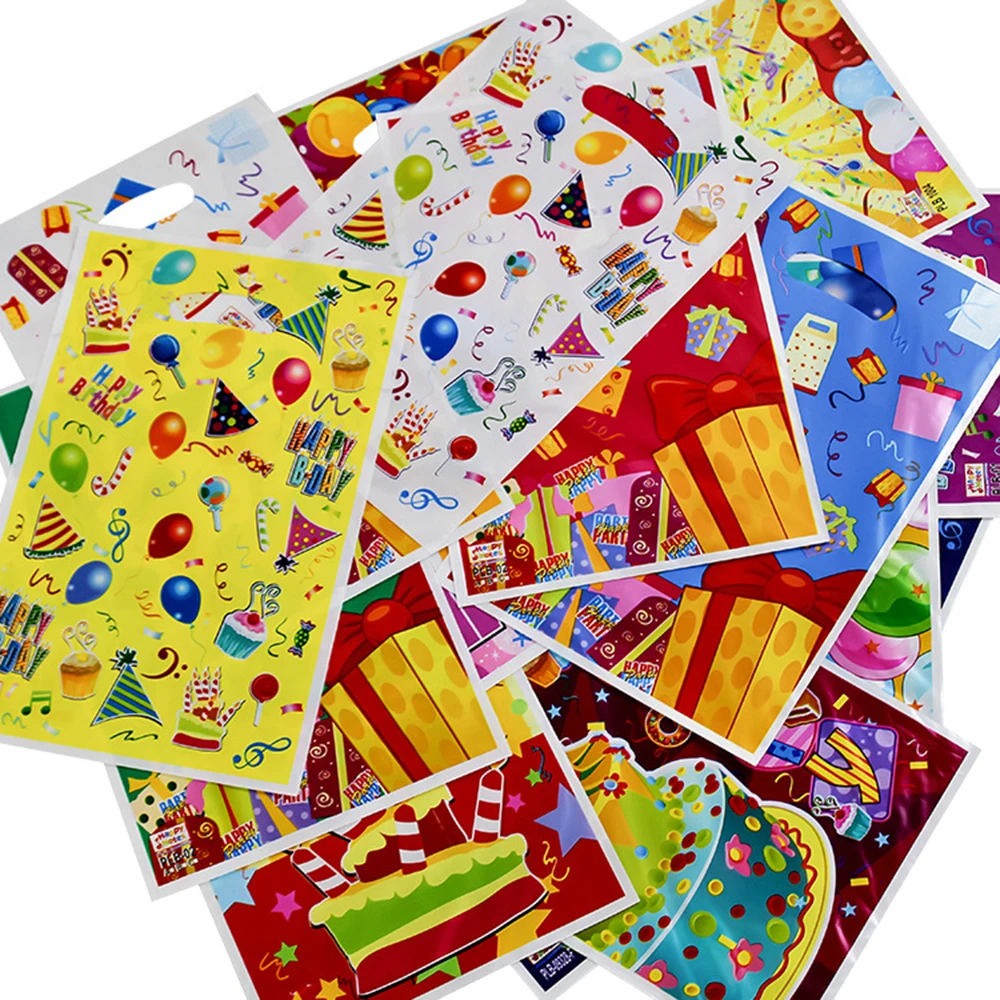 10/30 Stück Bunte Geschenktüten Party Geburtstag Süßigkeitentüten Snack-Geschenkverpackungstüten Party Hochzeit Verpackung Einkaufstasche – Detail 8