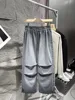 Vintage Mens Casual Pants Loose Fit Straight Trousers Drawstring High Street Hip Hop Personality New Spring Wide Leg Pants Male 3