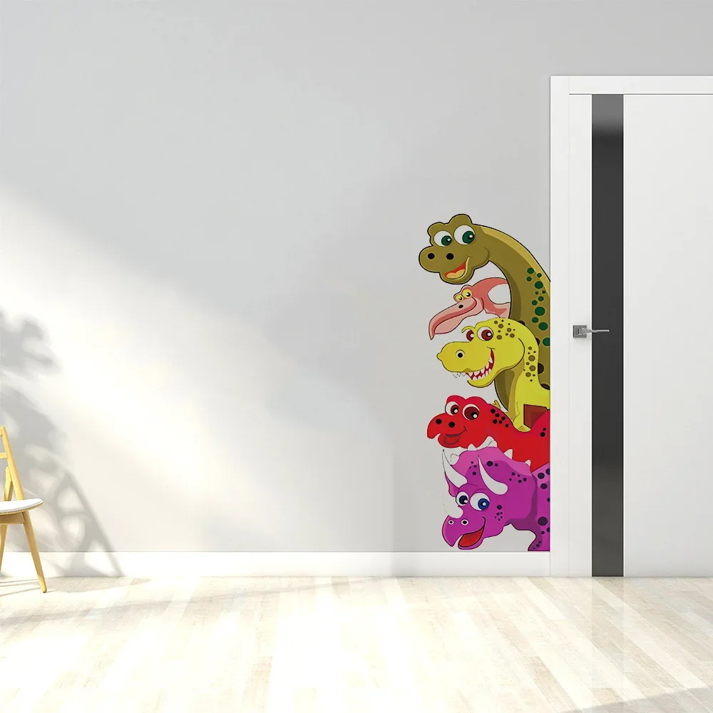 Funny Probe Dinosaur Room Decor Wall Stickers Kids Bedroom Living Room Children Nursery Mural Wall Art