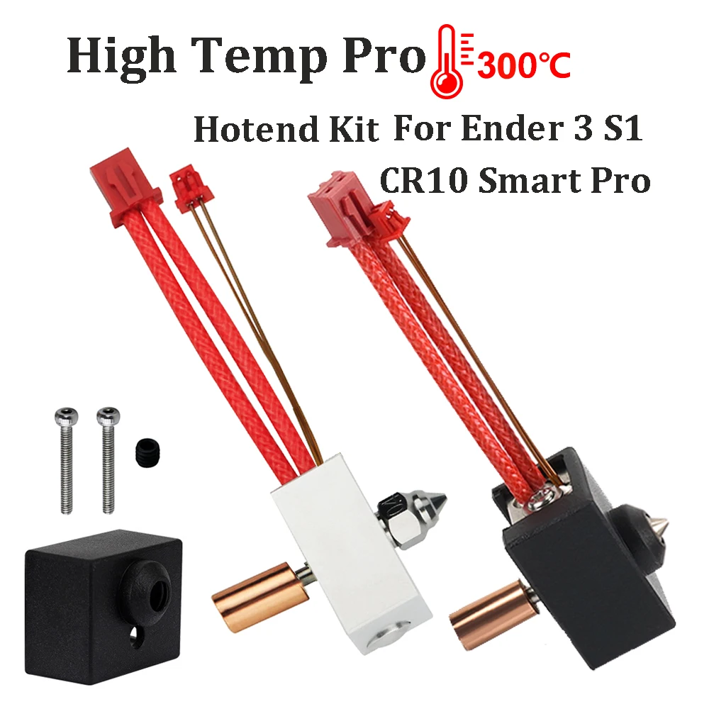 

24V 40W High Temp Pro Ender-3 S1 Hotend Bi-Metal Heatbreak Throat 3D Printer Print Head J-head For Ender 3 S1 CR10 Smart Pro