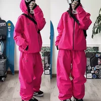 John snow 2025 New Male female couple Single and double board Ski suit set Loose type waterproof keep warm Ski pants ski jackets - Image 2