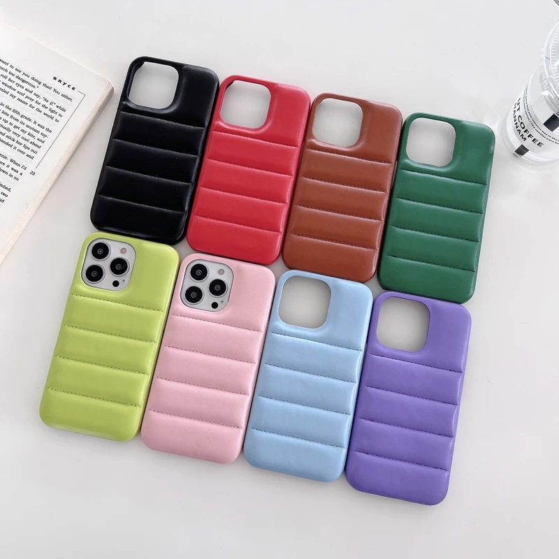 iPhone Luxury Brand Puffer Leather Phone Case Cover – Season Made