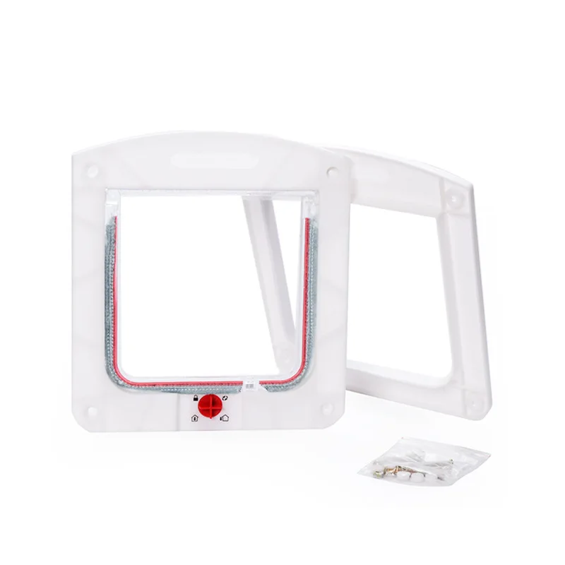 Pet Cat Door Hole Dog Door Hole Control Free in and out Pet Two-Way Supplies One Piece