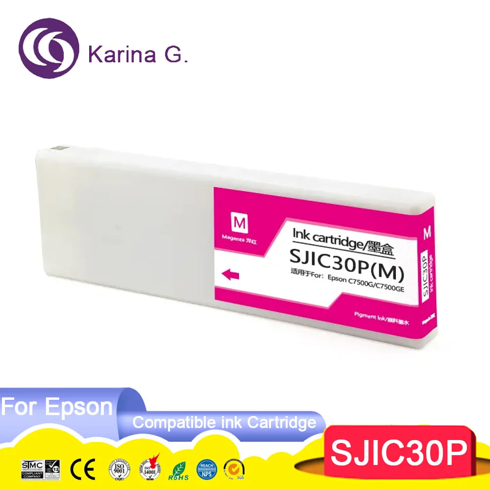 SJIC30 SJIC30P Compatible ink cartridges For ColorWorks C7500G/C7500GE Color La