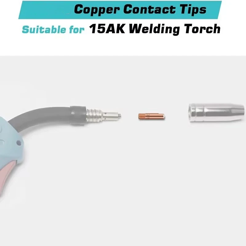 Welding Contact Tip 5/10PCS Tip Gas Nozzle MB-15AK M6*25mm 0.6/0.8/0.9/1.0/1.2mm For MB-15AK 14AK MIG/MAG Part