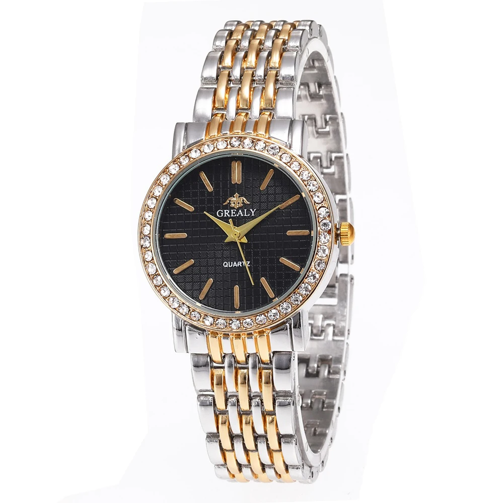 New Fashion Women Watches Casual Simple Rhinestone Lady Wristwatch Luxury Women Quartz Watch Female Gold Watch Relogio Feminino 2