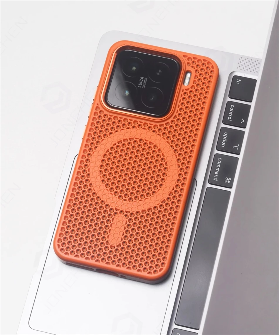Solid Color Honeycomb Grid Mesh Cooling Non-Slip Silicone Armor Case