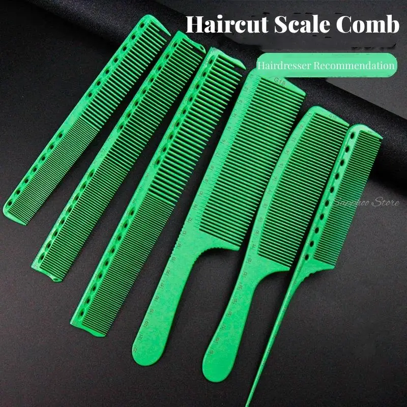 

Japanese Scale Haircutting Comb Resin Green G45 Double-sided Heat Resistant Salon Barber Shop Styling Brush Tool